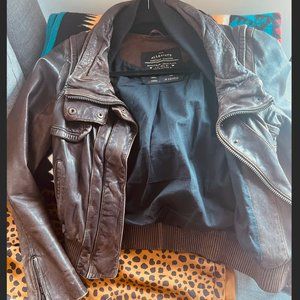 Gorgeous distressed Allsaints leather jacket